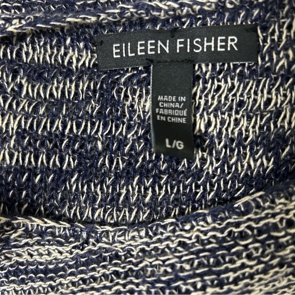 Eileen Fisher Blue Space-dyed Sleeveless Tunic, Large - Picture 6 of 7